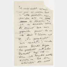 Gabo fragment of letter in German