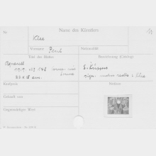 Index Cards in the Documentary Estate of Ferdinand Möller