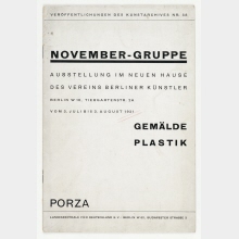 November-Gruppe. Ausstellung im neuen Haus des Vereins der Berliner Künstler, Berlin W. 10, Tiergartenstr. 2 A, vom 3. Juli bis 3. August 1931. Gemälde Plastik