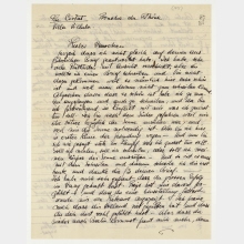 Brief von Arthur Segal an Hannah Höch. La Ciotat Bouche-du-Rhone
