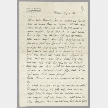 Brief von Nelly van Doesburg an Hannah Höch. Meudon