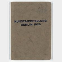 Katalog der Kunstausstellung Berlin 1920 (im Landesausstellungsgebäude)