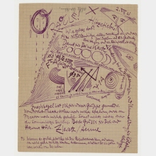 Brief und Zeichnung von Willy Zierath an Raoul Hausmann. Berlin