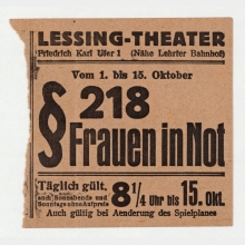 "§ 218 Frauen in Not". Berlin