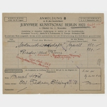 Juryfreie Kunstschau. Berlin, 6.10.-11.11.1923