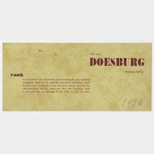 Einladung [in holländischer Sprache] zur Eröffnung der Ausstellung Theo van Doesburg im Stedelijk-Museum, Amsterdam