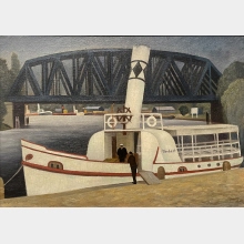 Steamship "Herbert" with Bridge in Spandau, 1926