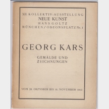 Georg Kars: Gemälde und Zeichnungen, 26. Oktober bis 15. November 1913
