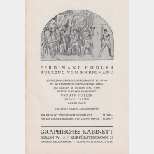 Faltblatt mit Abbildungen und Angebote aus dem Verlag des Graphischen Kabinetts I. B. Neumann